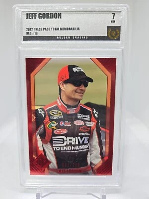 2012 Total Memorabilia Jeff Gordon 97/250 Red Foil #10 Golden Grading NM 7 L👀k! - Image 1 of 4