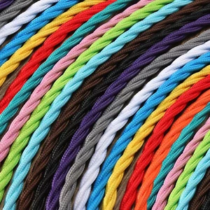 Cable textil para lámpara cable de tela cable eléctrico cable de alimentación cable de lámpara 3 hilos - Imagen 1 de 30