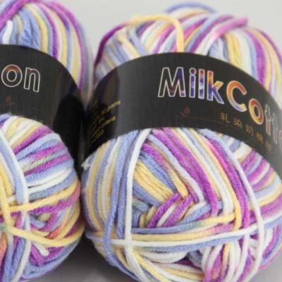 C Moda 2 bolasx50 g Algodón Bebé Teñido a Mano Lana Calcetines Bufanda Hilo Tejer Hilo11 Foto 1 de 4