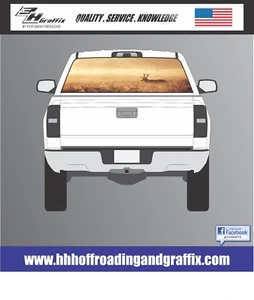Deer in Field Buck Rear Window Graphic Truck SUV Van Decal - Picture 1 of 1
