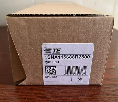 1 box 50pcs TE entrelec wiring terminals Accessories M6/8.SNB 1SNA115688R2500 - Image 1 of 2