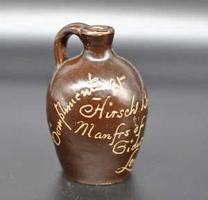 Miniature HIRSCH BROS. & CO. SCRATCH JUG (2 ⅞") Circa 1890 to 1910 - Picture 1 of 8