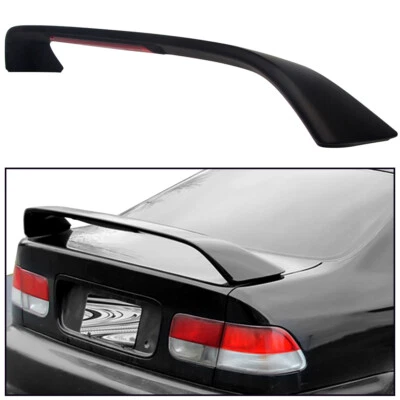 FOR HONDA CIVIC 4DR 2DR EM EJ Si 96-2000 TRUNK SPOILER WING W/ LED BRAKE LIGHT - Image 1 of 4