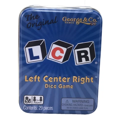 LCR® Left Center Right™ Dice Game - Blue Tin - Image 1 of 2