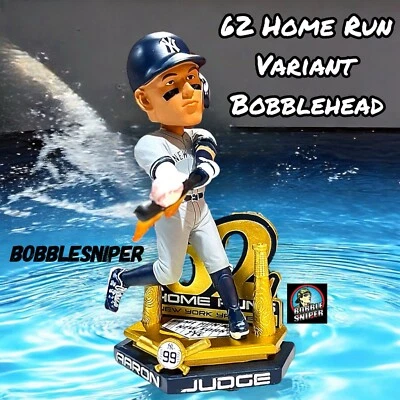 Bobblehead MLB variante "62 jonrones" de los Yankees de Nueva York de Aaron Judge Foto 1 de 4