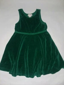 Gymboree Vintage 1998 Holiday Garland Green Velour Twirl Dress Girls Sz 6 7 XXL  - Picture 1 of 4
