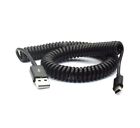 Mini USB2 Spring Digital Data Cable Spiral Coiled 5Pin Adaptor USB Data Line 1Pc