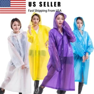 Boy Girl Kids Waterproof Raincoat Children Hooded Raincoat Jacket Cape Poncho US - Picture 1 of 27