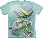 T-shirt do pływania żółw morski jasnoniebieski ocean woda górskie akwarium zwierzę M-5X