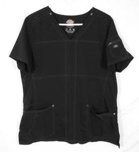 Camisa Médica Dickies Advance Negra para Mujer, XL. Estiramiento en 4 vías. - Imagen 1 de 16