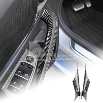 Cubierta de manija de puerta de fibra de carbono para BMW 520I 525I 528E 528I 530E 530I 533I 535D Foto 1 de 4