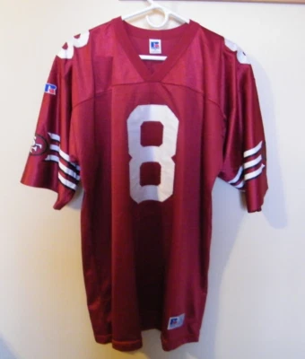 CAMISA DE FUTEBOL VINTAGE - STEVE YOUNG / SAN FRANCISCO 49 Ers / NFL / RUSSELL. - Imagem 1 de 4