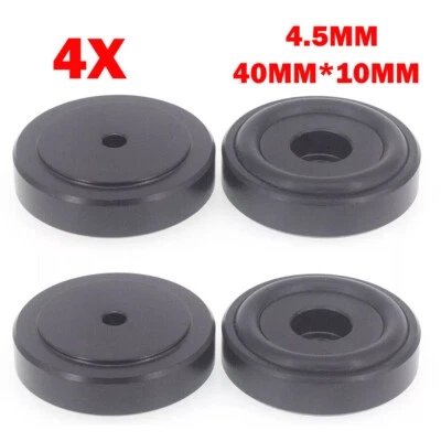 4pc Black Amplifier Feet For HIFI Turntable Audio Speaker Isolation Pads 40*10mm - Image 1 of 4