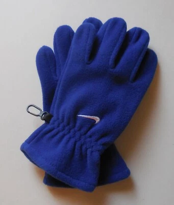 Nike Sport Fleece Gloves Drenched Blue/Silver YOUTH Medium - Image 1 of 4