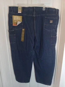 Berne P998 Carpenter Blue Jeans Mens 52x30 Classic Fit Medium Wash New - Picture 1 of 18