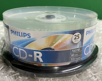 Philips CDR80D52N/550 80-minute/52x CD-r (25-pk Spindle) - Image 1 of 2