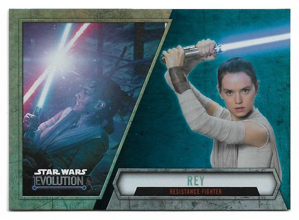 2016 Topps Star Wars Evolution Blue Lightsaber Parallel #91 Rey  - Image 1 of 1