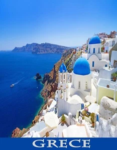 8118.Decoration Poster.Home Room wall art design.Greece.Santorini Oia Cyclades - Picture 1 of 1
