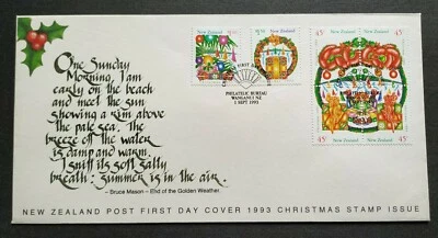 1993 New Zealand Christmas Celebration 6v Stamps FDC - Image 1 of 3