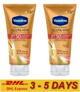 2x Vaseline Gluta HYA SPF50 PA+++ Healthy Bright Sunscreen Serum 260ml Body Care - Picture 1 of 8
