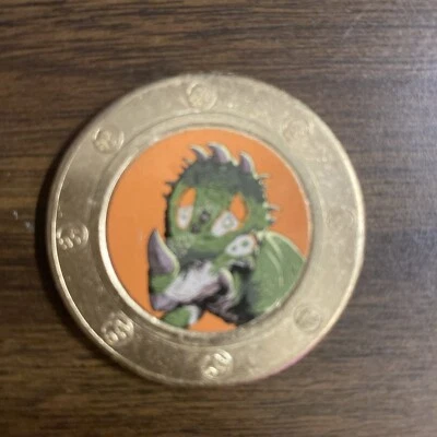 Vintage Dinosaur Triceratops Metal POG Slammer Jurassic Park Rare - Image 1 of 2