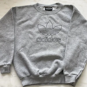Vintage Adidas Trefoil Sweatshirt Crewneck Made In USA Youth Large 90s Fades - Picture 1 of 9