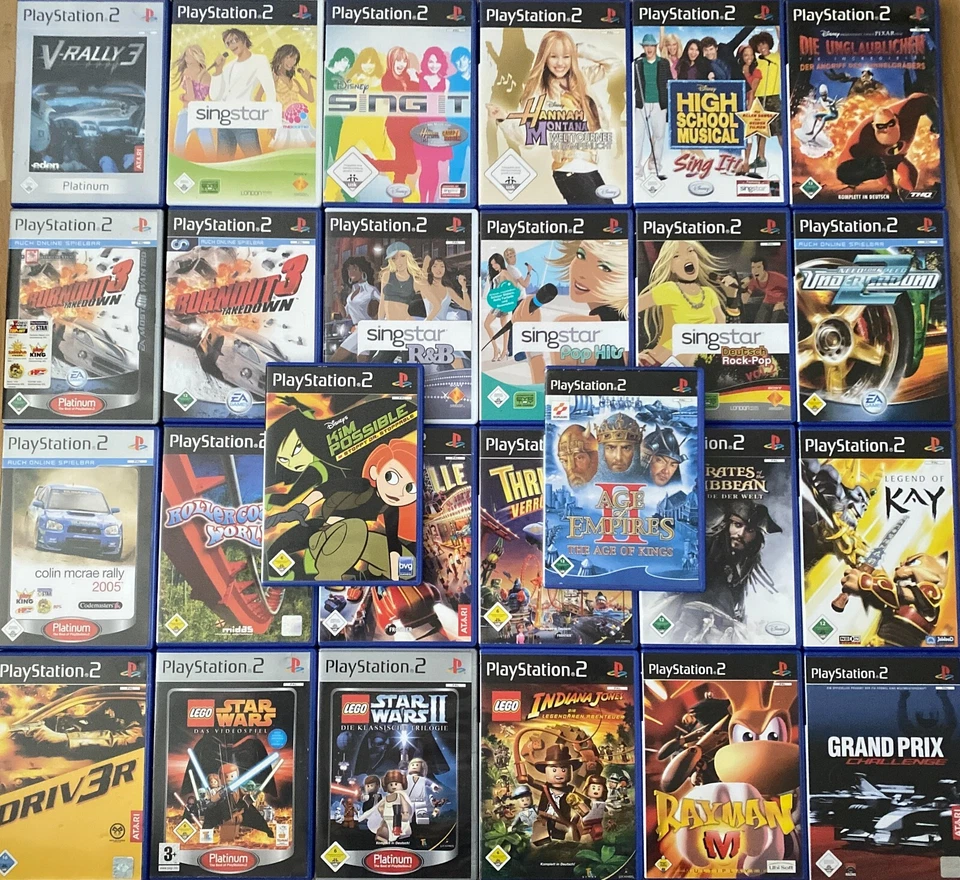 Auswahl  Sony PlayStation 2 PS2 SingStar Disney Lego Rennspiele Rally Rayman usw - Bild 1 von 1