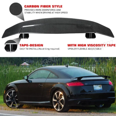 For Audi TT RS TTS 46" Rear Trunk Spoiler Racing GT Style Rear Wing Carbon Style - Image 1 of 4