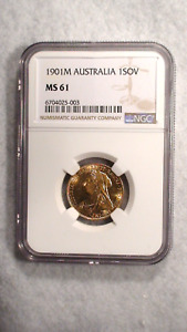 1901M AUSTRALIA NGC MS61 ONE SOVEREIGN GOLD 1Sov Coin PRICED TO SELL!