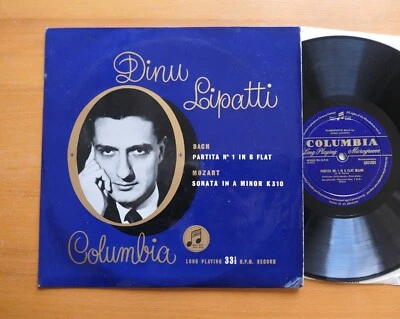33C 1021 Dinu Lipatti Bach Partita Mozart Sonata K310 Columbia 10" Vinyl 1st B/G - Image 1 of 4