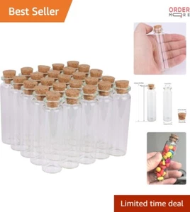 20ml Glass Bottles Tiny Vials with Cork Stoppers Wedding Favors DIY Craft - Picture 1 of 9