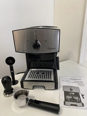 Capresso 117 Stainless Steel Pump Espresso Cappuccino Machine Black Stainless - Image 1 of 4