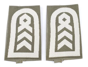 Bundeswehr ORIGINAL Dienstgradabzeichen Oberstabsfeldwebel weiß Rangschlaufen - Bild 1 von 2