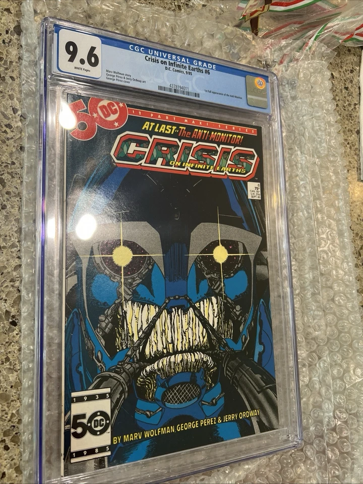 Crisis on Infinite Earths 6 (DC, 1985)  CGC 9.6 WP  **1st Full Anti-Monitor** - Image 1 of 1