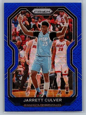 2020-21 Panini Prizm #238 Jarrett Culver Blue Wave Prizms Minnesota Timberwolves - Image 1 of 2