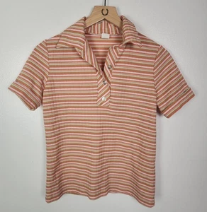 Vintage donna tg. Top retrò manica corta a righe S - Foto 1 di 6