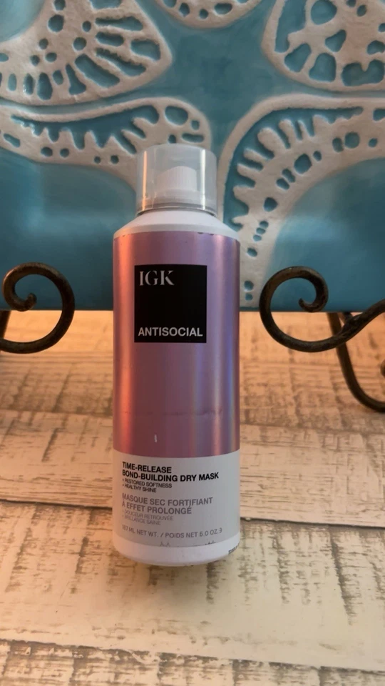 IGK 反社会时间释放粘合构建干性发膜 5 盎司恢复柔软度 — 第 1/1 张图片