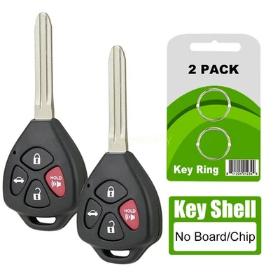 2 peças de reposição para 2007 2008 2009 2010 Toyota Camry chaveiro controle remoto estojo 4B - Imagem 1 de 4