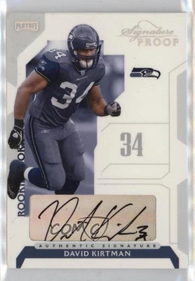 2006 Playoff NFL Playoffs Silver Signature Proof David Kirtman Rookie Auto RC - Image 1 of 2