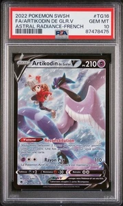 Pokemon Karte Artikodin De Galar V TG16/TG30 PSA 10 Strahlende Sterne Degen Schild - Bild 1 von 2
