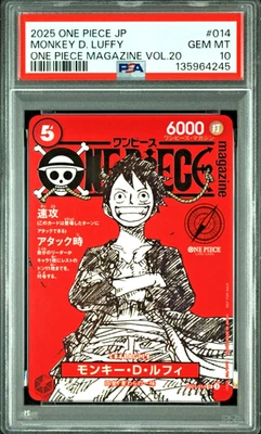 PSA 10 Monkey D Luffy Promo ONE PIECE Magazine Vol.20 ST21-014 Japanese 2025 - Image 1 of 2