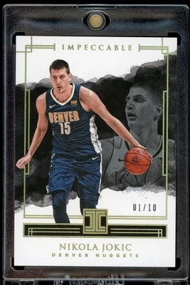 2017-18 Panini Impeccable NIKOLA JOKIC #79 Gold /10 - Image 1 of 2