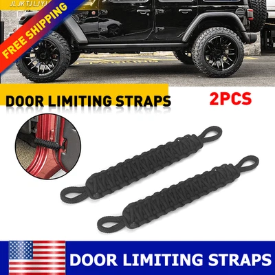 2* Подходит для Jeep Wrangler JK JL JT 2007-2021 годов выпуска ограничительный ремень для двери жгут проводов Oxford - Изображение 1 из 4