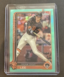 2025 Topps Chrome Jung Hoo Lee Aqua Refractor /199 #119 - Picture 1 of 2