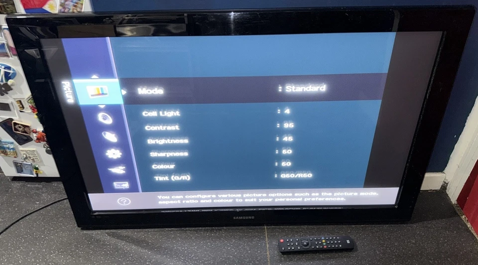 Samsung 42 Inch Plasma TV Model PS42B451B2W Working Well With One For All Remote - Image 1 of 4