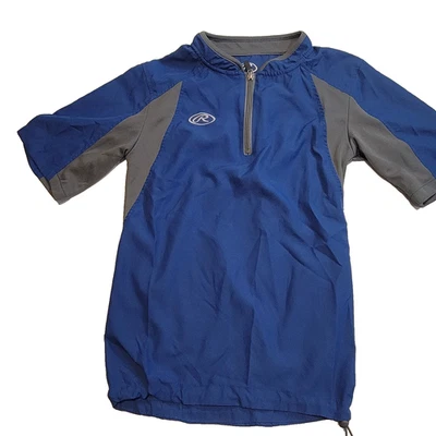 CHAQUETA JAULA DE BATEO RAWLINGS JUVENIL Real/Gris Talla Pequeña 1/4 Cremallera Foto 1 de 4