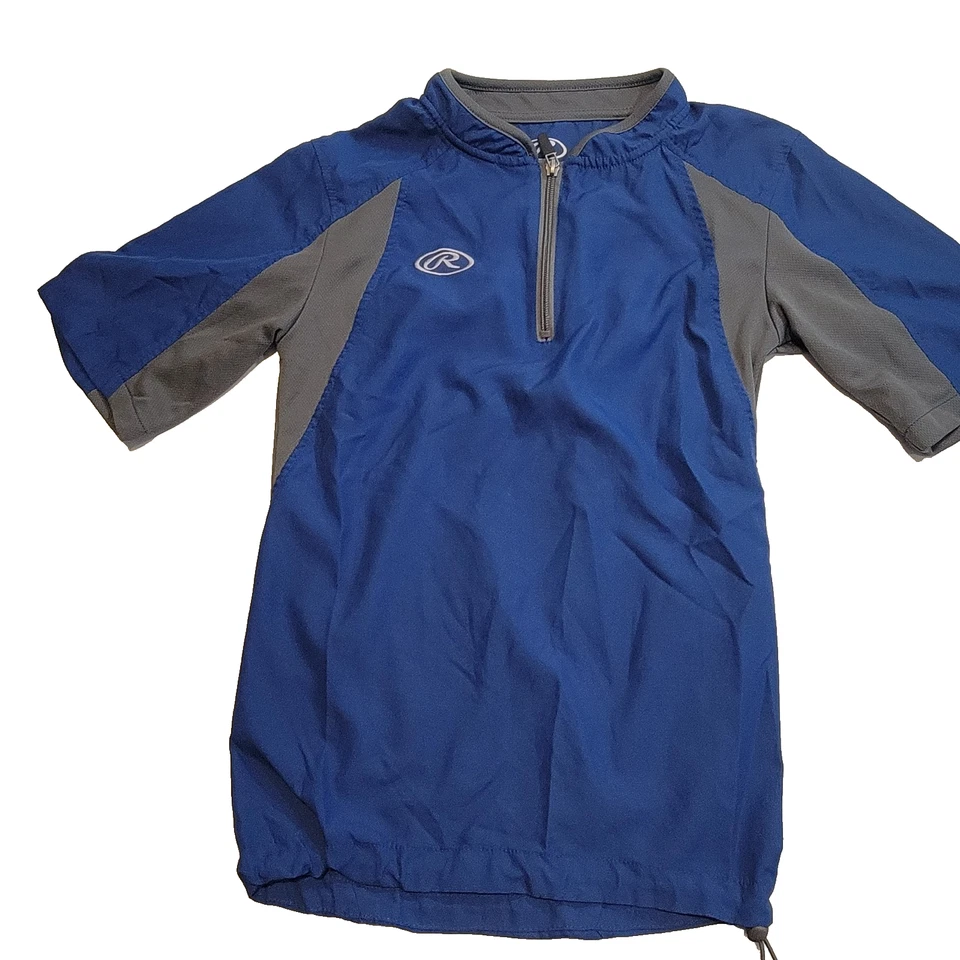 CHAQUETA JAULA DE BATEO RAWLINGS JUVENIL Real/Gris Talla Pequeña 1/4 Cremallera Foto 1 de 4