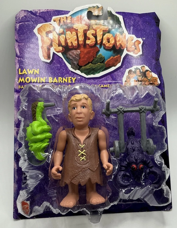 The Flintstones Vintage 1993 Mattel Lawn Mowin Barney Rubble 11656