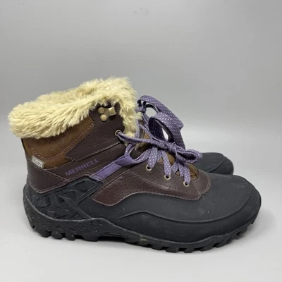 Botas para mujer Merrell Aurora 6 Ice+ impermeables marrón nieve talla 8,5 Foto 1 de 4