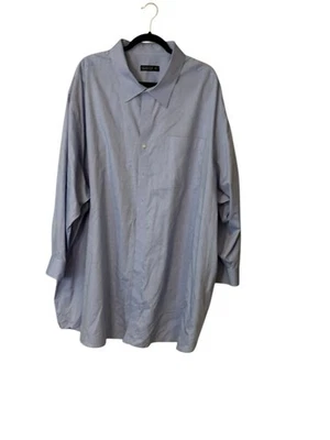 Rochester Men's 22 34/35 100% Egyptian Cotton Blue Long Sleeve Dress Shirt - Image 1 of 3